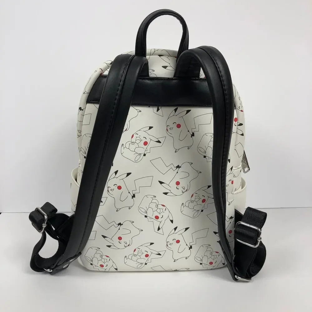 Loungfly Pokemon Pikachu Mini Backpack White 2019 Retired EUC